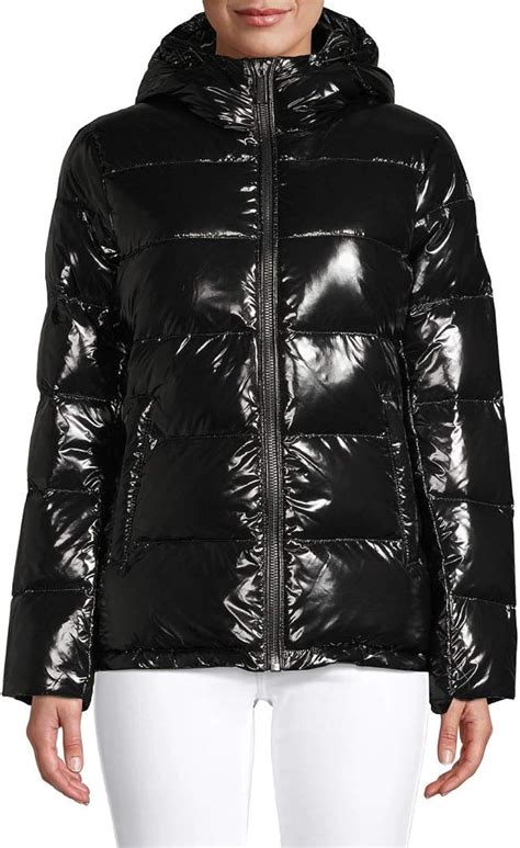 michael kors men's black puffer jacket|michael kors men's jacket fleece.